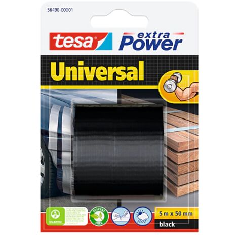 TESA CINTA ADHESIVA EXTRA POWER UNIVERSAL ROLLO 5MX50MM BLISTER NEGRO