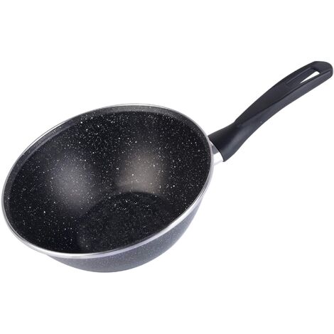 Magefesa K2 GRANSASSO wok 28, acero esmaltado vitrificado, en gris, inducciÃ³n y lavavajillas