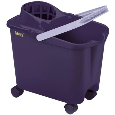 CUBO CON ESCURRIDOR 14 L RUEDAS (1/5)