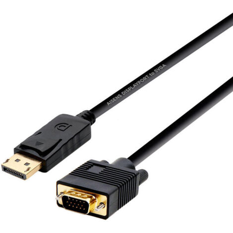 AISENS - CABLE CONVERSOR DISPLAYPORT A VGA, DP/M-VGA/M, NEGRO, 2.0M (1/2)