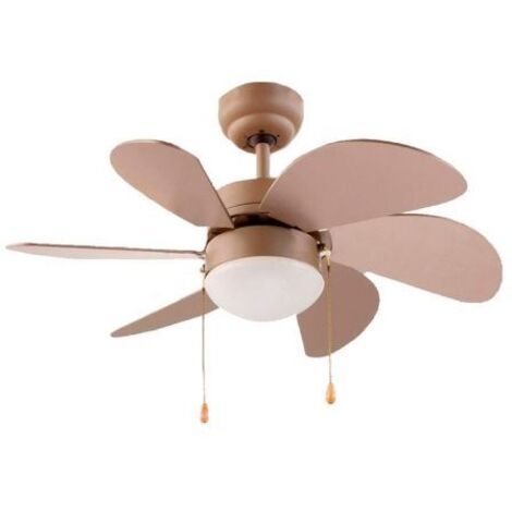 VENTILADOR FM VT90 DE TECHO, ASPAS 80CM. 6 PALAS REVERSIBLES MADERA/GRIS, 3 VELOCID. LUZ E14 60W. (1/2)