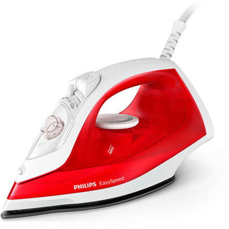 PLANCHA DE VAPOR PHILIPS GC1742/40 EASYSPEED SUELA ANTIADHERENTE 2000W COLOR PLANCO Y ROJO