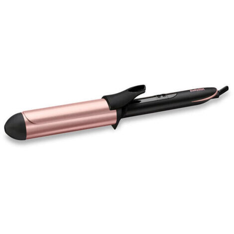 BaByliss Rizador de pelo 38mm C453E Tenacilla de cerámica con cuarzo, con Pinza, 6 Temperaturas 160°C a 210°C, Rizos Duraderos, Punta de agarre frío, Cable giratorio (1/4)