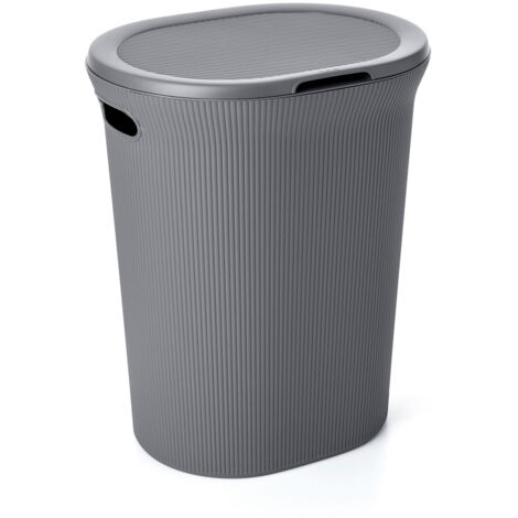 Cesto pongotodo 40L gris antracita – Material baobab – Dimensiones 41x33x50cm – Para colada y almacenamiento – Ta-Tay (1/3)