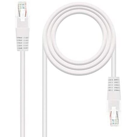Cable de Red RJ45 UTP Nanocable 10.20.0102-W Cat.5e/ 2m/ Blanco