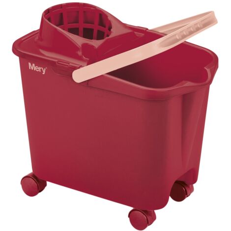CUBO FREGAR CON RUEDAS ROJO 14 L  - 0325.34 (1/2)