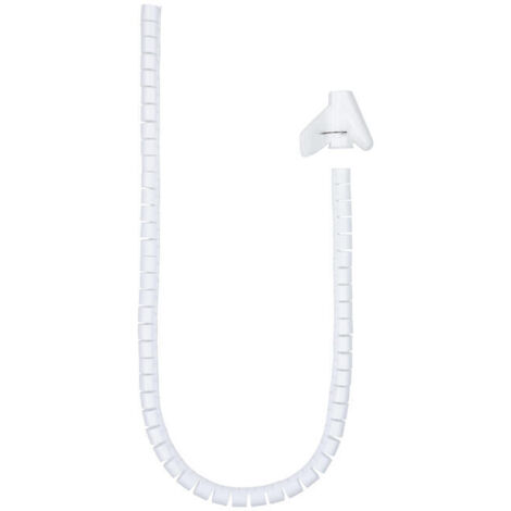 Organizador de Cables Flexible 25 mm, Blanco, 1 m (1/4)