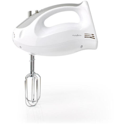 NEDIS BATIDORA MEZCLADORA 200 W 5 AJUSTES DE VELOCIDAD FUNCION TURBO BLANCO / GRIS (1/4)