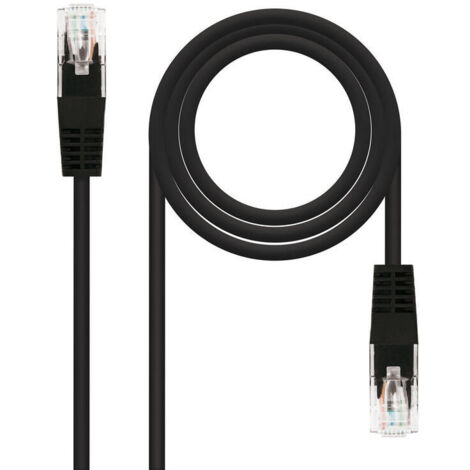 Cable de Red RJ45 UTP Nanocable 10.20.0400-L30 Cat.6/ 30cm/ Negro (1/3)