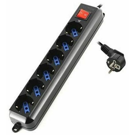 Regleta Enchufes 6 Tomas con Interruptor Ewent EW3924 Schuko (1/4)