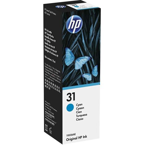 Botella de Tinta Original HP nº31/ Cian (1/5)