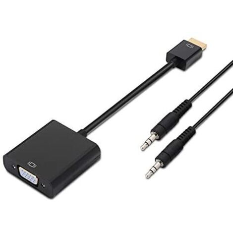 Adaptador HDMI Aisens A122-0126/ HDMI Macho - VGA Hembra/ Jack 3.5 Hembra (1/3)