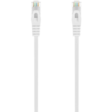 AISENS Cable de Red Latiguillo RJ45 LSZH Cat.6A 500 Mhz UTP AWG24, Blanco, 30CM (1/4)