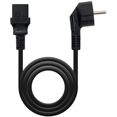 Cable Alimentación Nanocable 10.22.0102/ Schuko Macho - C13 Hembra/ 1.5m/ Negro (1/3)
