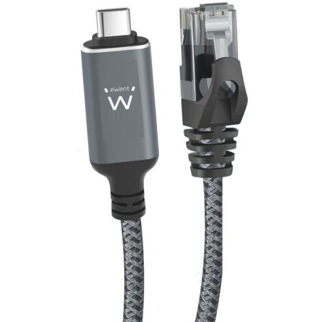 EWENT Cable USB-C 3.1 A RJ45 CAT6 FTP, 1Gbps, 1m (1/2)