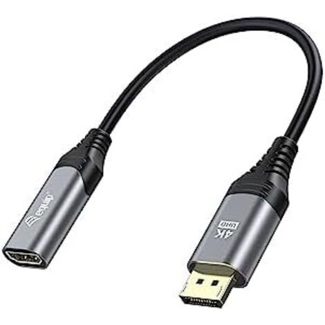 CABLE ADAPTADOR DISPLAYPORT 1.2 A HDMI HEMBRA 4K 0,15CM EQUIP (1/5)