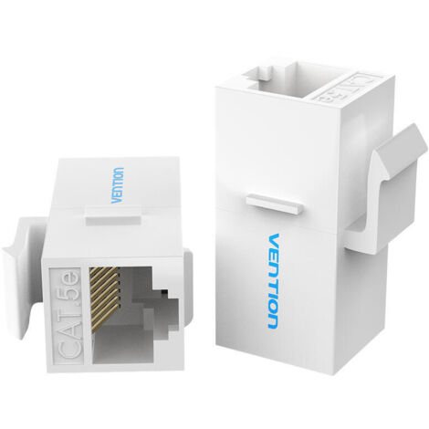 Adaptador Conector RJ45 VDD-B07-W Cat5 UTP/ RJ45 Hembra - RJ45 Hembra/ Blanco (1/4)