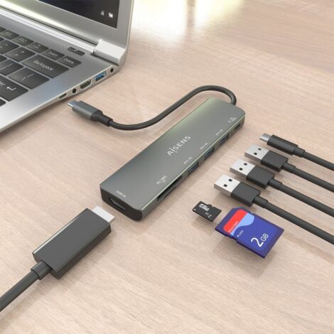 Hub USB Aisens ASUC-7P025-GR (1/2)