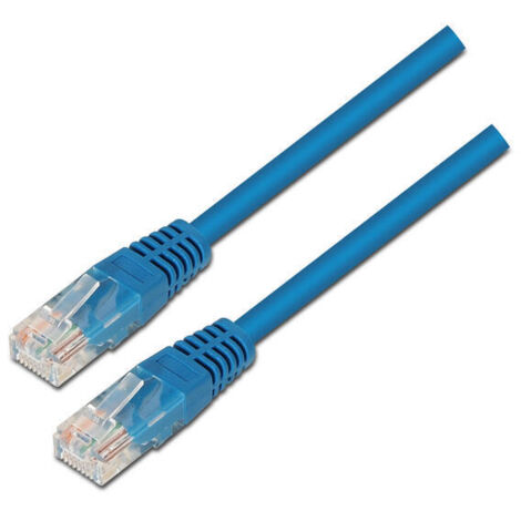 AISENS - CABLE DE RED LATIGUILLO RJ45 CAT.5E UTP AWG24, AZUL, 2.0M (1/2)