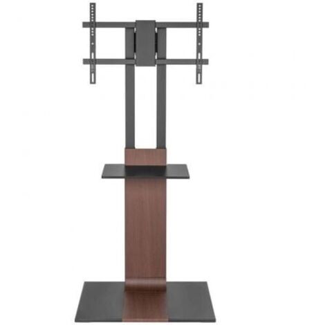 AISENS - SOPORTE DE SUELO CON BANDEJA DVD PARA MONITOR/TV 50KG DE 37-86, NEGRO-MARRON (1/2)