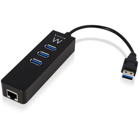 Hub USB Ewent AAOAUS0127 3 x USB 3.1 RJ45 Plug and Play (1/5)