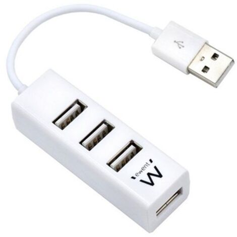 EWENT EW1122 MINI-HUB USB 4 PUERTOS BLANCO (1/5)