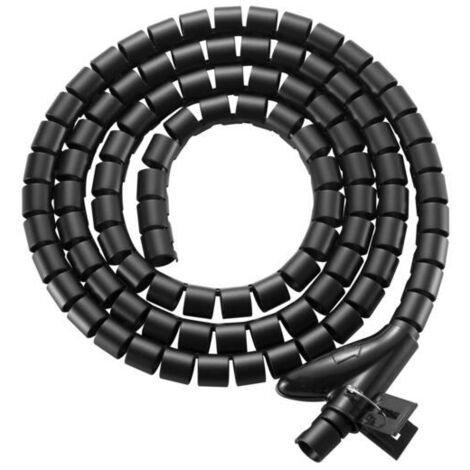 ORGANIZADOR DE CABLES EN ESPIRAL EQUIP 650867 CON CLIP 1 METRO COLOR NEGRO (1/4)