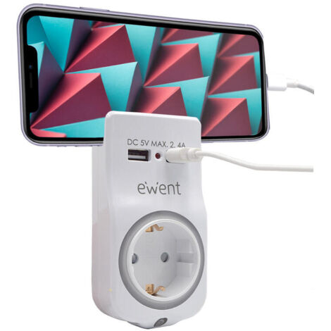Ewent EW1225 Cargador pared usb 2.0 universal blanco (1/4)