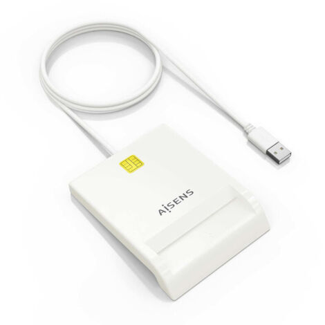 Lector de DNI y Tarjetas Aisens ASCR-SN07-W/ Blanco (1/4)