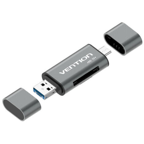 Lector de Tarjetas Externo Vention CCHH0 Gris (1 unidad) (1/4)