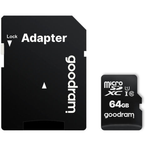 MICRO SD GOODRAM 64GB C10 UHS-I CON ADAPTADOR (1/4)