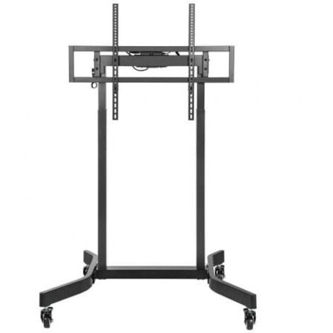 AISENS - SOPORTE DE SUELO MOTORIZADO PRO CON RUEDAS PARA MONITOR/TV 120KG DE 55-100, NEGRO (1/2)