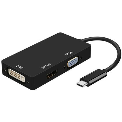 Adaptador USB-C a VGA/HDMI/DVI Aisens A109-0343 Negro 15 cm (1/2)
