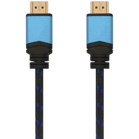 Cable HDMI 2.0 4K Aisens A120-0358/ HDMI Macho - HDMI Macho/ 3m/ Negro/ Azul (1/2)