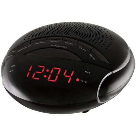 NVR-335DD radio Reloj Digital Negro (1/3)
