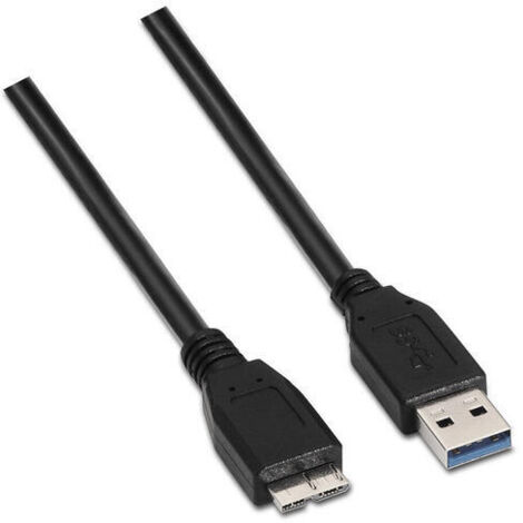 Cable USB Aisens A105-0043 Negro 1 m (1/2)