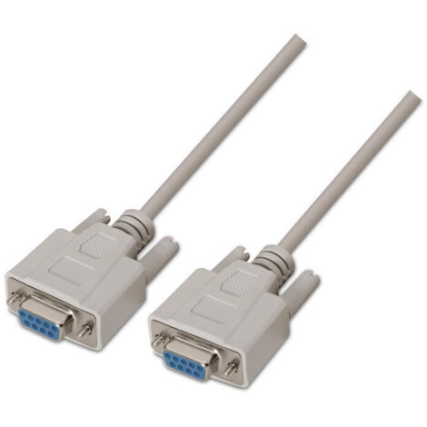 Cable Serie RS232 Aisens A112-0066/ DB9 Hembra - DB9 Hembra/ 1.8m/ Beige (1/2)