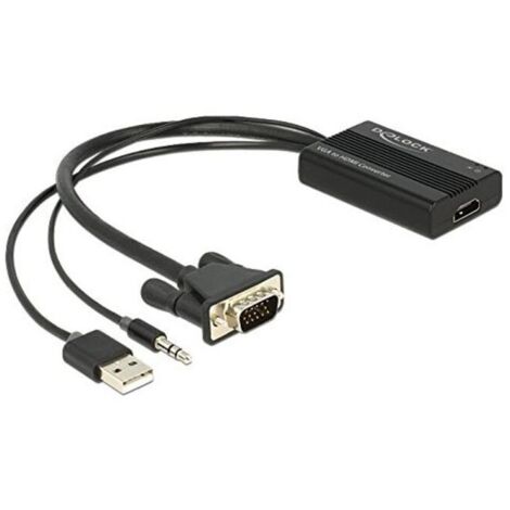 ADAPTADOR VGA A HDMI CON AUDIO DELOCK 62597 (1/4)