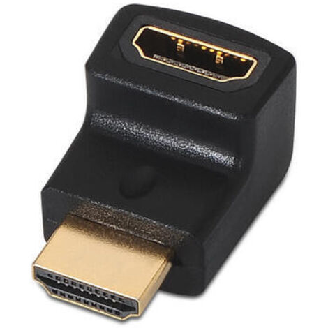 ADAPTADOR ACODADO HDMI(A)H A HDMI(A)M AISENS NEGRO A121-0124 (1/2)