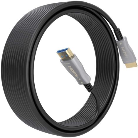 AISENS - CABLE HDMI V2.0 AOC PREMIUM ALTA VELOCIDAD / HEC 4K@60HZ 18GBPS, A/M-A/M, NEGRO, 10M (1/4)