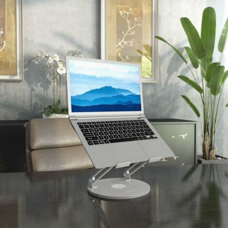 AISENS - SOPORTE DE SOBREMESA XL GIRATORIO AJUSTABLE PARA PORTATIL / TABLET 10-17, PLATA (1/2)