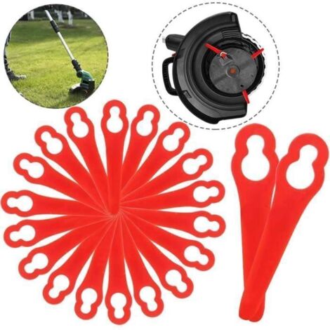 20 pcs Lames de Tondeuse pour RT250 Jardin pelouse Tondeuse Accessoires,lames de rechange,couteau en plastique, coupe-bordures sans (1/3)