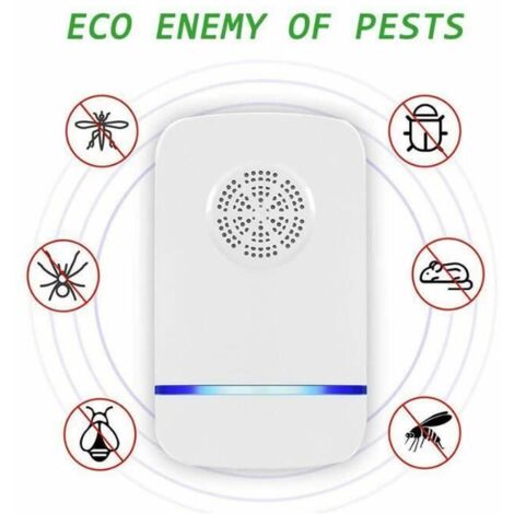 2pcs Répulsif Ultrasons Insectes, Prises Répulsif Nuisible Electrique Appareil Répulsif Souris Interieur Répulsif Ultrasons (1/4)
