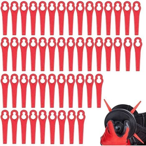 100PCS Lames en Plastique de Rechange pour ,Coupe Bordure Grass Trimmer Jardin pour Coupe-Bordure (1/4)