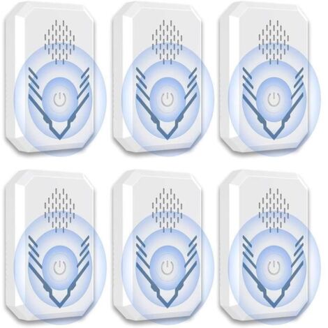 Repulsif Ultrason Souris et Rats 6 Pièces, Anti Souris Rats,Anti Moustique, Sûr et Économe en Énergie, (1/4)