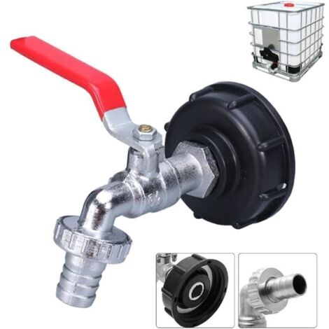 Robinet d'écoulement IBC - Non spécifié - 1/2" - Résistant au gel - Long levier - Adaptateur S60X6 (1/4)