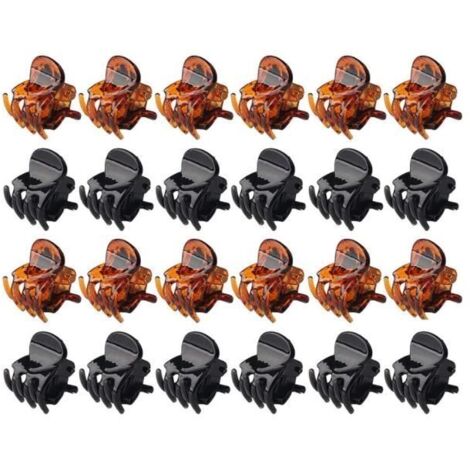 Mini Pinces à Cheveux - 24 Pièces - Antidérapantes - Acrylique - Durable et Réutilisable (1/4)