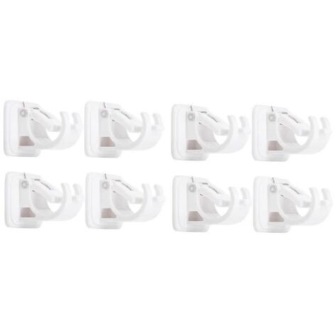 8pcs Supports De Support De Tige Réglable Sans Clous Rideau Mural Clips De Tige De Suspension 8 pièces (1/4)