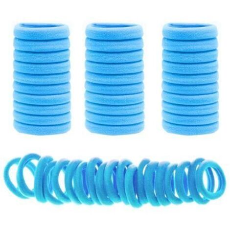 Élastiques à cheveux - Non spécifié - 50 Pièces - Coton sans couture - Bleu - Pour enfants (1/4)