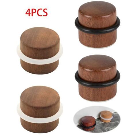 Butée de Porte - Non spécifié - Modèle Non spécifié - Bois Naturel - Adhésif Fort - Lot de 4 Unités (1/4)